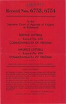 Bernice Luttrell v. Commonwealth of Virginia; and, Maurice Luttrell v. Commonwealth of Virginia