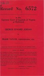George Edward Jordan v. Frank Taylor, Administrator, etc.