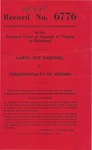 Martin Pete Cardwell v. Commonwealth of Virginia