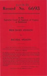 Irene Banks Johnson v. Racheal Wilmoth