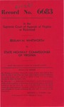 Beulah M. Whitworth v. State Highway Commissioner of Virginia