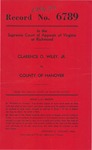 Clarence O. Wiley, Jr., v. County of Hanover