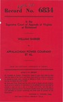 William Barker v. Appalachian Power Company and Hartford Accident and Indemnity Company