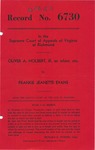 Oliver A. Holbert, III, an Infant, etc., v. Frankie Jeanette Evans
