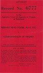 Bernard Rieves Foster, alias Bernard Rease v. Commonwealth of Virginia