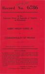 Albert Wesley Farris, Jr.,  v. Commonwealth of Virginia