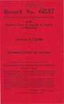 Charles D. Carter v. Commonwealth of Virginia
