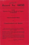 Wilson Ralph Price v. Commonwealth of Virginia
