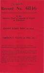 Johnny Robert Terry, an Infant, v. Carolyn F. Fagan, an Infant, etc.
