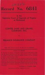 Contee Sand and Gravel Company, Inc., v. Reliance Insurance Company