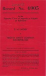 D. M. Lackey v. Virginia Surety Company, Inc.