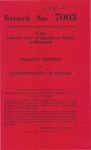 Orlando Johnson v. Commonwealth of Virginia