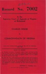 Charles House v. Commonwealth of Virginia