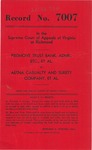 Piedmont Trust Bank, Administrator, etc., et al. v. Aetna Casualty and Surety Company and James L. Carter, Sergeant, City of Martinsville, Virginia, Committee for Ernest Lacy Bridges, a Convict