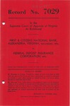 First & Citizens National Bank, Alexandria, Virginia, successor, etc. v. Federal Deposit Insurance Corporation, etc.