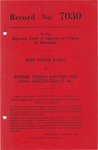 Ruby Parker Bailey v. Pioneer Federal Savings and Loan Association, et al.