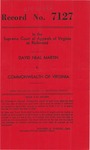 David Neal Martin v. Commonwealth of Virginia