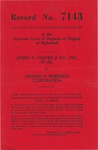 Joseph F. Hughes & Company, Inc., et al. v. George H. Robinson Corporation