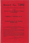 Gordon L. Thaxton, et al. v. Commonwealth of Virginia, ex rel., etc.