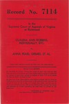Claudia Ann Robbins, Individually and as Executrix of the Estate of B.F. Meginley, deceased v. Anna Pearl Grimes and Effie V. Grimes