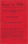 Basil Faren Asbury v. Commonwealth of Virginia