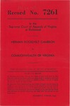 Herman Roosevelt Cameron v. Commonwealth of Virginia