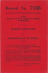 Clarence Junior Cook v. Commonwealth of Virginia