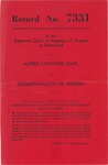 Alfred Lynwood Lewis v. Commonwealth of Virginia
