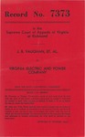 J. B. Vaughan, et al. v. Virginia Electric and Power Company