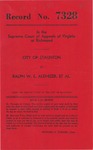 City of Staunton v. Ralph W. E. Aldhizer, et al.