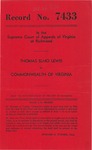 Thomas Elmo Lewis v. Commonwealth of Virginia