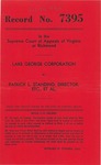 Lake George Corporation v. Patrick L. Standing, Director, etc., et al.