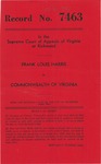 Frank Louis Harris v. Commonwealth of Virginia