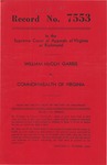 William McCoy Garris v. Commonwealth of Virginia