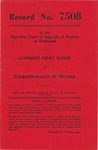 Lawrence Henry Shook v. Commonwealth of Virginia