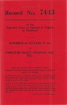 Katherine M. Schulze and Homer N. Schulze v. Kwik-Chek Realty Company, Inc., etc.