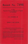 E. E. Cousins, Jr. v. Lewis E. Van Hoose