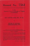 S & W Motor Lines, Inc., et al. v. Esther W. Bayliss, Administratrix, etc.