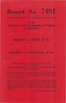William A. Jarrett and Margaret A. Jarrett Morris v. Elizabeth  H. McReynolds and the First National Exchange Bank of Virginia, Trustee, etc.