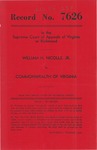 William H. Nicolls, Jr. v. Commonwealth of Virginia