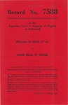 William M. Peck, et al. v. Annie Belle W. Daniel