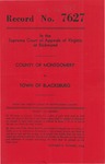County of Montgomery v. Town of Blacksburg