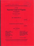 Morris Bellis v. Commonwealth of Virginia