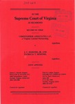Christopher Associates, L.P., a Virginia Limited Partnership v. J. C. Sessoms, Jr. and Patricia T. Sessoms