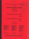 The Honorable L. Douglas Wilder v. The Honorable Mary Sue Terry, Attorney General of Virginia