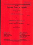 Barbara Halberstam v. Commonwealth of Virginia and George Mason University