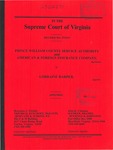 Prince William County Service Authority and American & Foreign Insurance Company v. Lorraine Harper