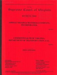 Asphalt Roads & Materials Company, Inc. v. Commonwealth of Virginia, Department of Transportation, et al.