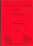 Benjamin B. Weitz v. Donald E. Hudson