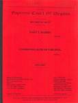 Mart T. Harris v. Commonwealth of Virginia
